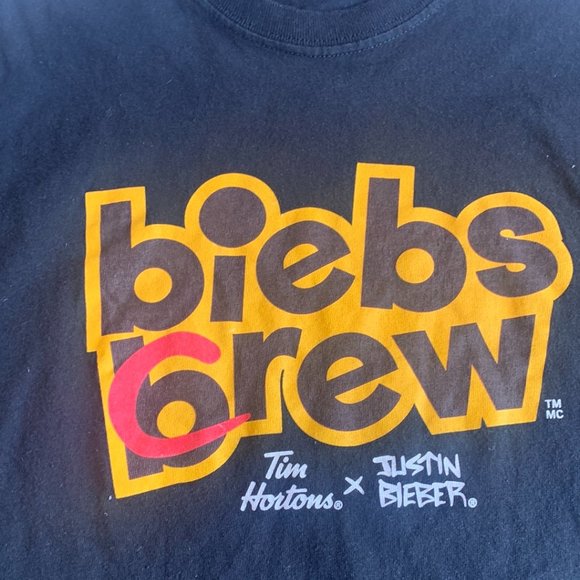 M & O Gold Tim Hortons X Bieber Crew Tee Black - Small - Picture 2 of 4